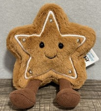 Jellycat GINGERBREAD Star Cookie Christmas Holiday Winter Gift Plush Toy EUC