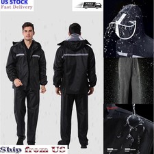 Rain Suit for Men Women Jackets Pant Gear Waterproof Motorcycle Hivis Raincoat