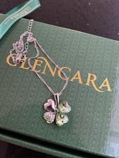 Glencara Four Leaf Clover Sterling Silver Necklace. New