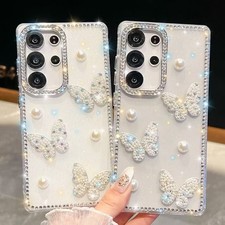 For Samsung Galaxy S25 Ultra S24 S23 S22 S21 Bling Glitter Shockproof Case Cover