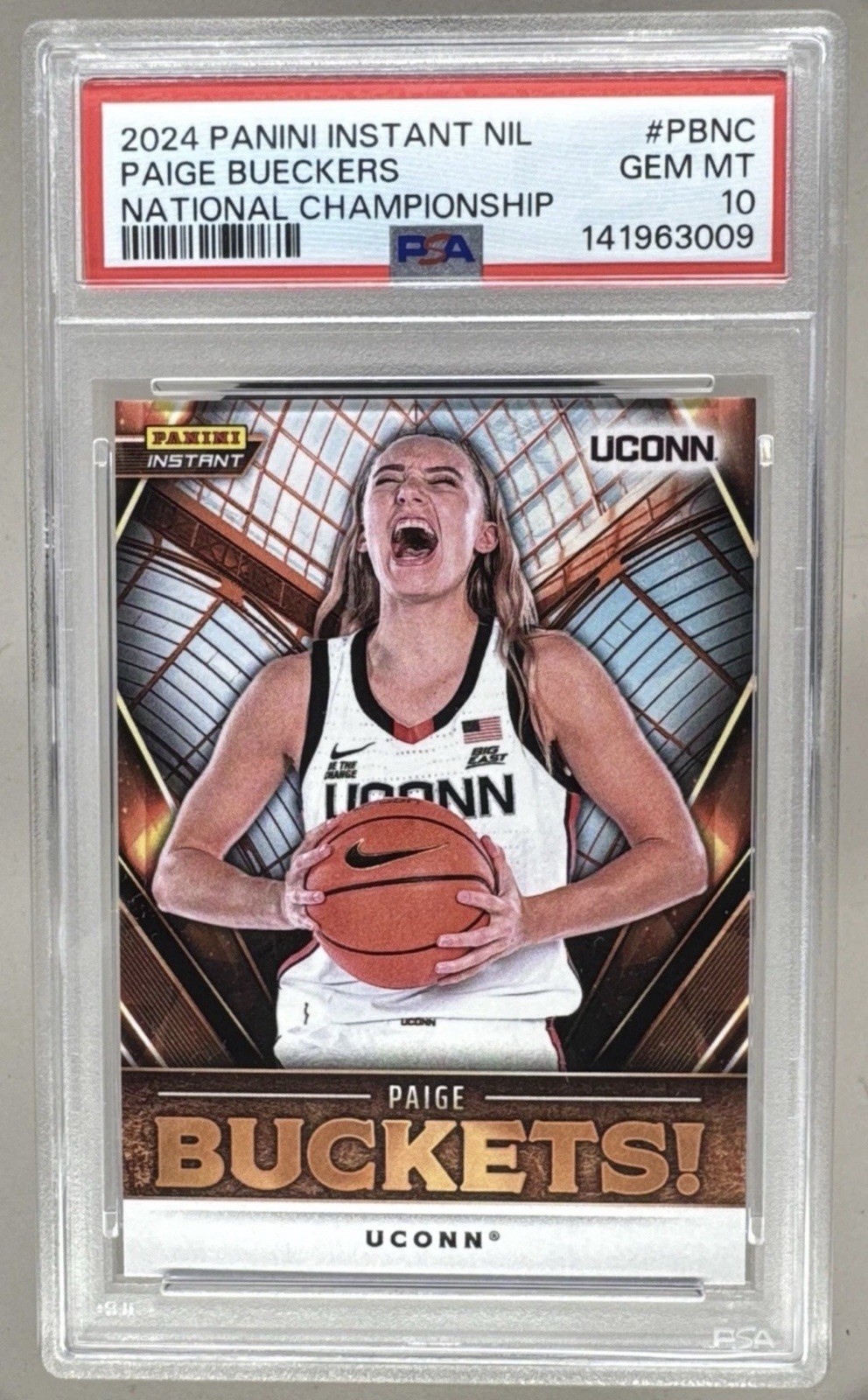 PSA 10 Paige Bueckers 2024 Panini Instant NIL National Championship UCONN