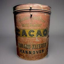 Antik Cacao Blechdose Alt 1900 Eduard Kleefeld Hannover Schokolade Gross