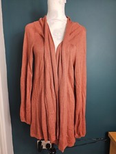 Wallis Rust Longline Waterfall Cardigan Size L UK16 Lightweight Knit   RRP  35