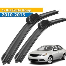 2Pcs Front Windshield Flat Wiper Blades Set For Kia Forte Koup 2010-2013 24"+20"
