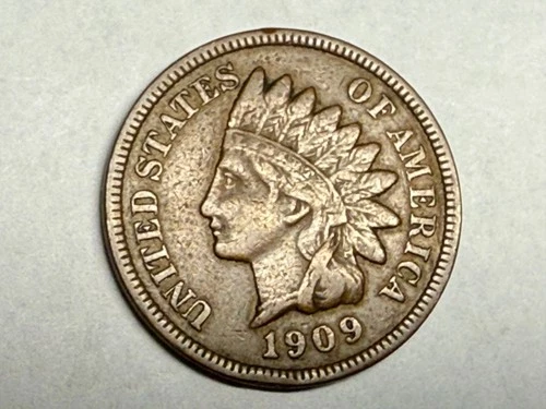 1909 VF INDIAN HEAD U.S. Cent. #q1N
