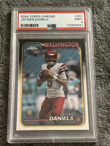 2024 Topps Chrome - Rookies Jayden Daniels #201 (RC) PSA 9