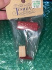 Dollhouse Miniature 3" Metal Standing Mailbox on Post - Rust Splatter Ware — photo 7