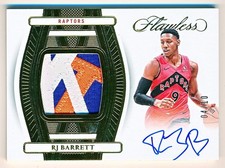 2023-24 Flawless RJ Barrett Flawless Patch Autographs Gold Auto #FPA-RJB (04/10)