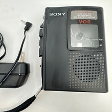 Sony TCM-S64V VOR Cassette Tape Player Works Read Disc Handheld Voice Recorder