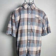 Grizzly Mountain Mens XL Plaid Button Down Shirt Short Sleeve Cotton Casual