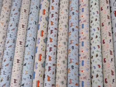 EMMA LAWRENCE Designs Panama Baumwollstoff Vorhänge Kissen Handwerk TIERE