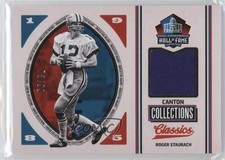 2017 Panini Classics Canton Collections Swatches 73/99 Roger Staubach HOF 2po