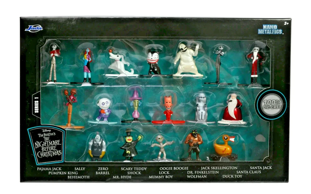 Jada Toys Set 4 Statuette In Metallo The Nightmare Before Christmas | 7 Cm - Sally, Jack, Zero E Pumpkin King