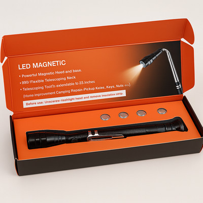 LED Magnet Teleskop Lampe Werkzeug mit Licht Flexibel Pickup Geschenk für Männer