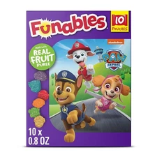 Funables Fruity Snacks, PAW Patrol, Assorted Fruit, Flavored Snacks, 0.8 oz 10 c