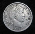 1892 Barber Dime * Better Grade * First Year * Nice Details * 5904