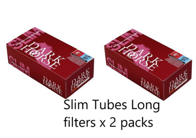 Dark Horse Super SLIM Long Filter leere Zigarettenhülsen 400 Tuben
