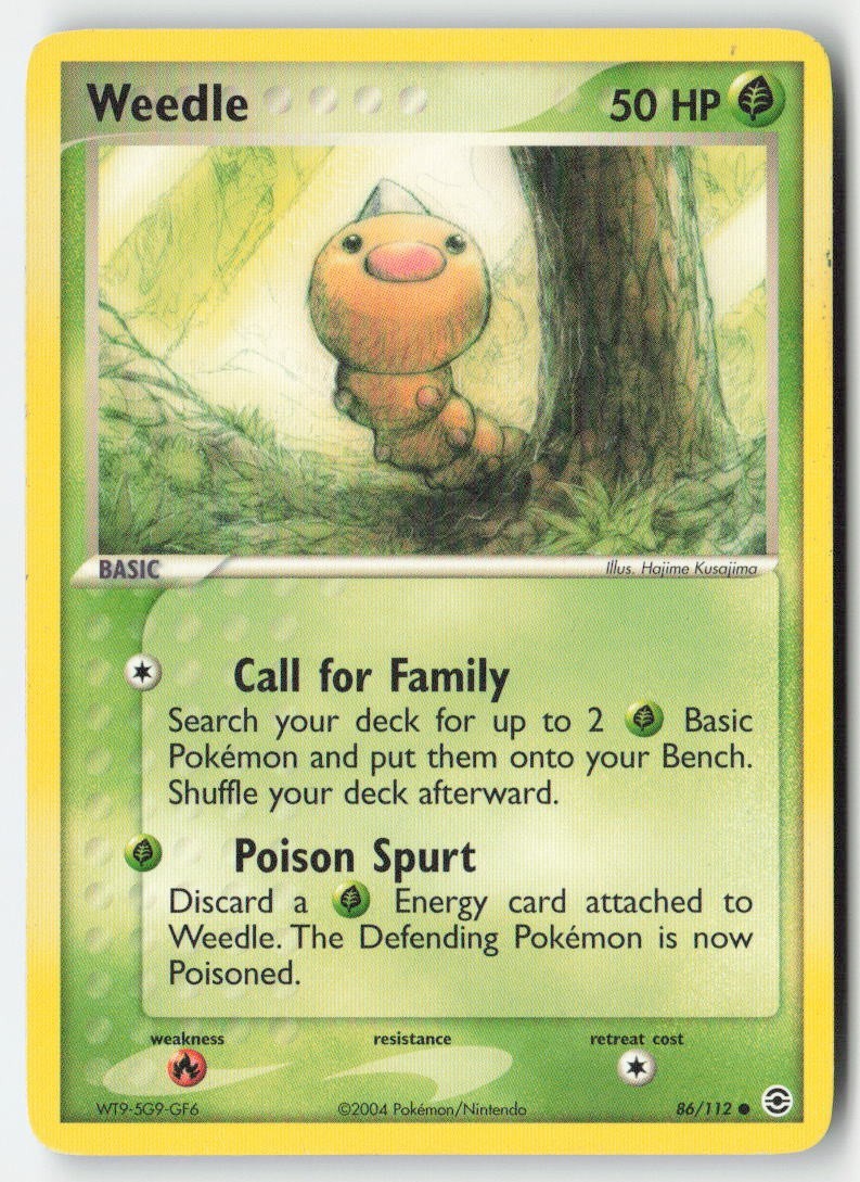 Weedle 86/112 Common MP Regular - FireRed & LeafGreen