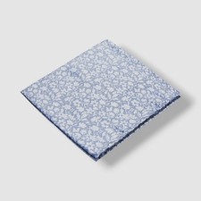 Ryan Seacrest Distinction Men's Blue Silk Palisades Floral Pocket Square