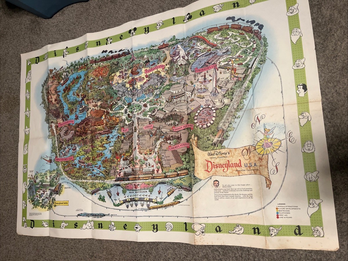 1964 Walt Disney's Disneyland USA Park Map 30