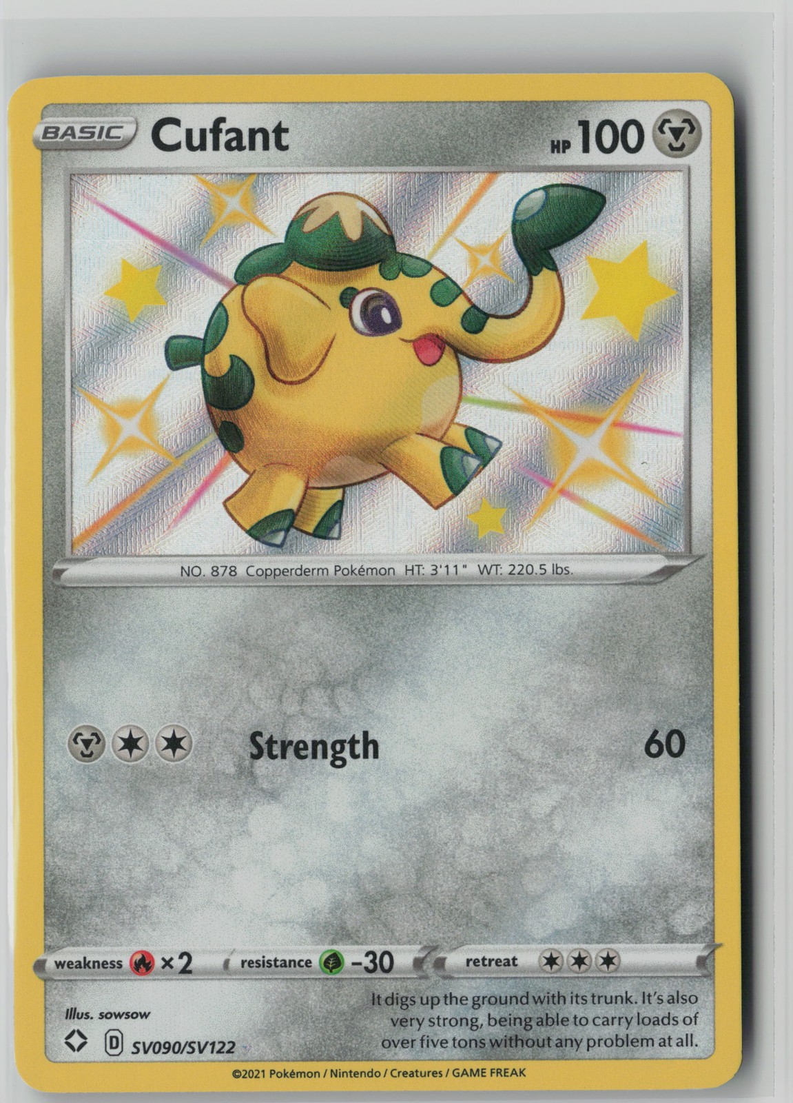 Cufant Shiny Holo Rare Shining Fates: Shiny Vault SV090/SV122 NM