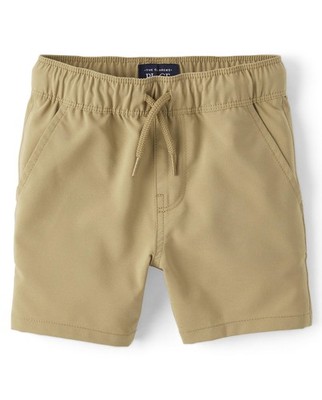 ,Baby-Boys,and Toddler Uniform Quick Dry Jogger Shorts,Flax,3 Years