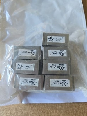 7 Shielded RJ45 CAT.6a Network F/F GIGABIT Ethernet InLine Couplers -used