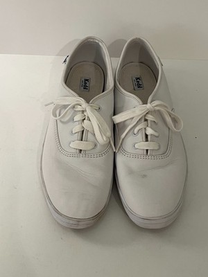 Keds White Leather Classic Lace Up Athletic Sneakers Low Top Women's10M WH45750