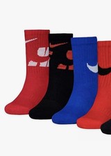 Nike Boys Cotton Cushioned Crew Socks 4 Pack ...