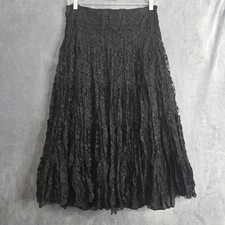 WD.NY Skirt Black Lace Midi Witchy Goth Fairy Size M