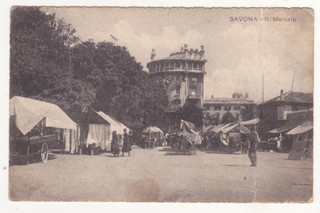 Cartolina Savona Il Mercato