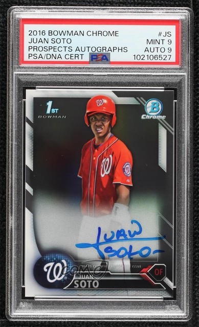 Juan Soto 2016 Bowman Bowman Chrome 1st Bowman Prospect Autographs