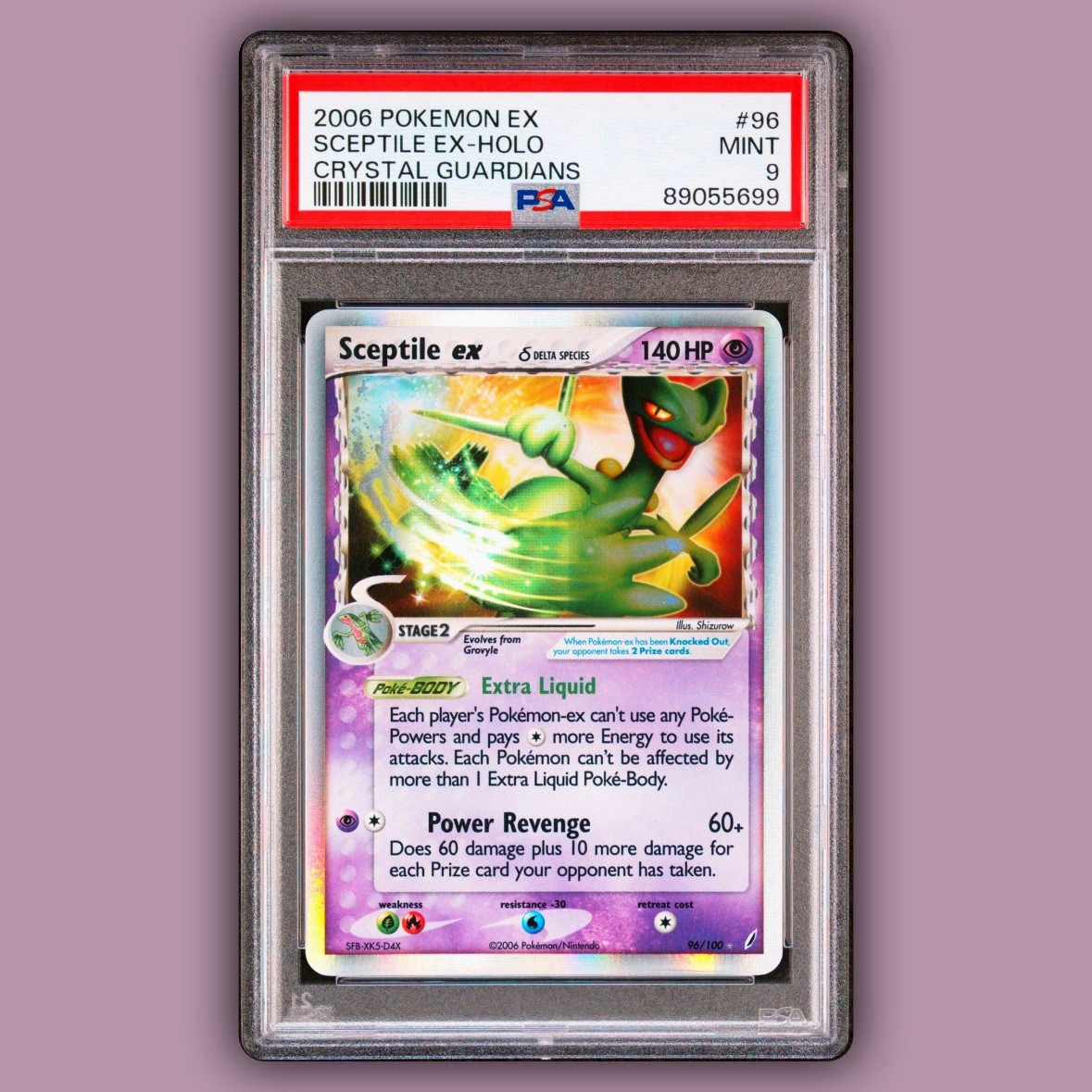 2006 SCEPTILE EX #96 PSA 9 POKEMON EX CRYSTAL GUARDIANS - LOW POP