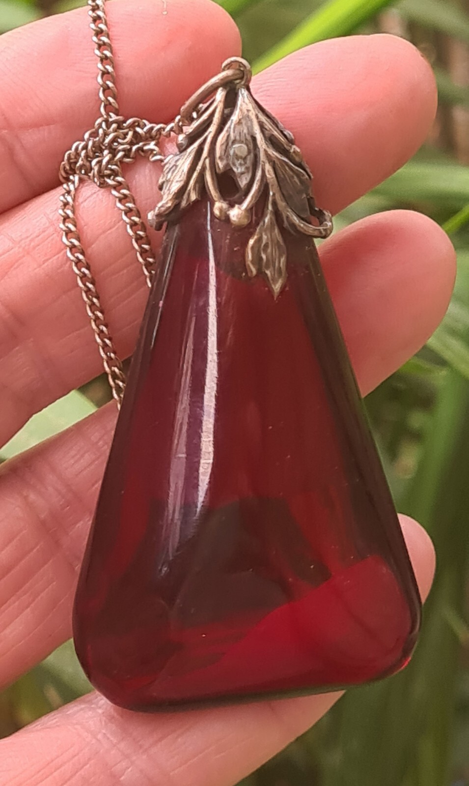 Attributed Bernard Instone Silver Bakelite Pendant - image 2