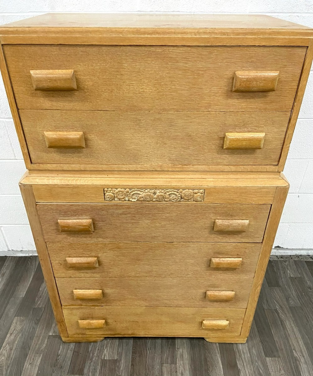 最終値下　FILM Bed side chest 1960s Vintage Thomasville Mid Century Blonde Art Deco Style Chest of