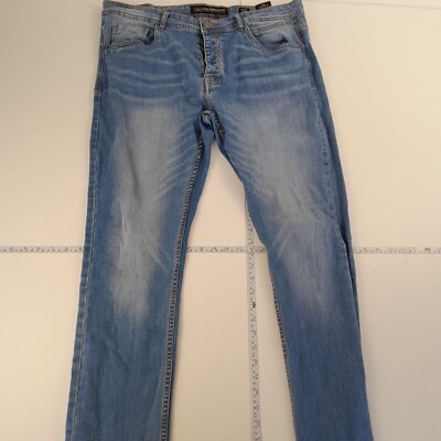CROSSHATCH JEANS W38 L30 BLUE SLIM FIT MENS MALCOLM