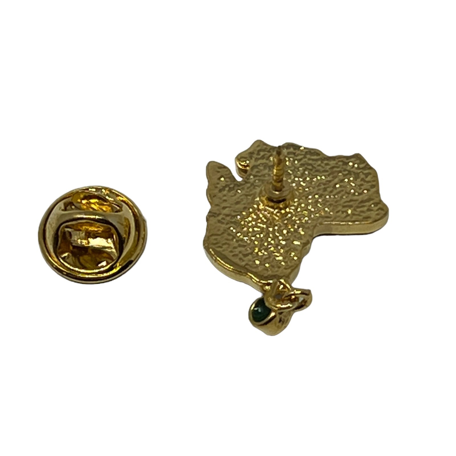 Australia Tasmania Map Brooch Green Enamel Gold Tone … Gem