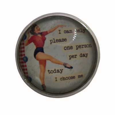 Vintage Humor, Round Metal Brooch, 2.5cm Brooch, Glass, Scarf Pin ...