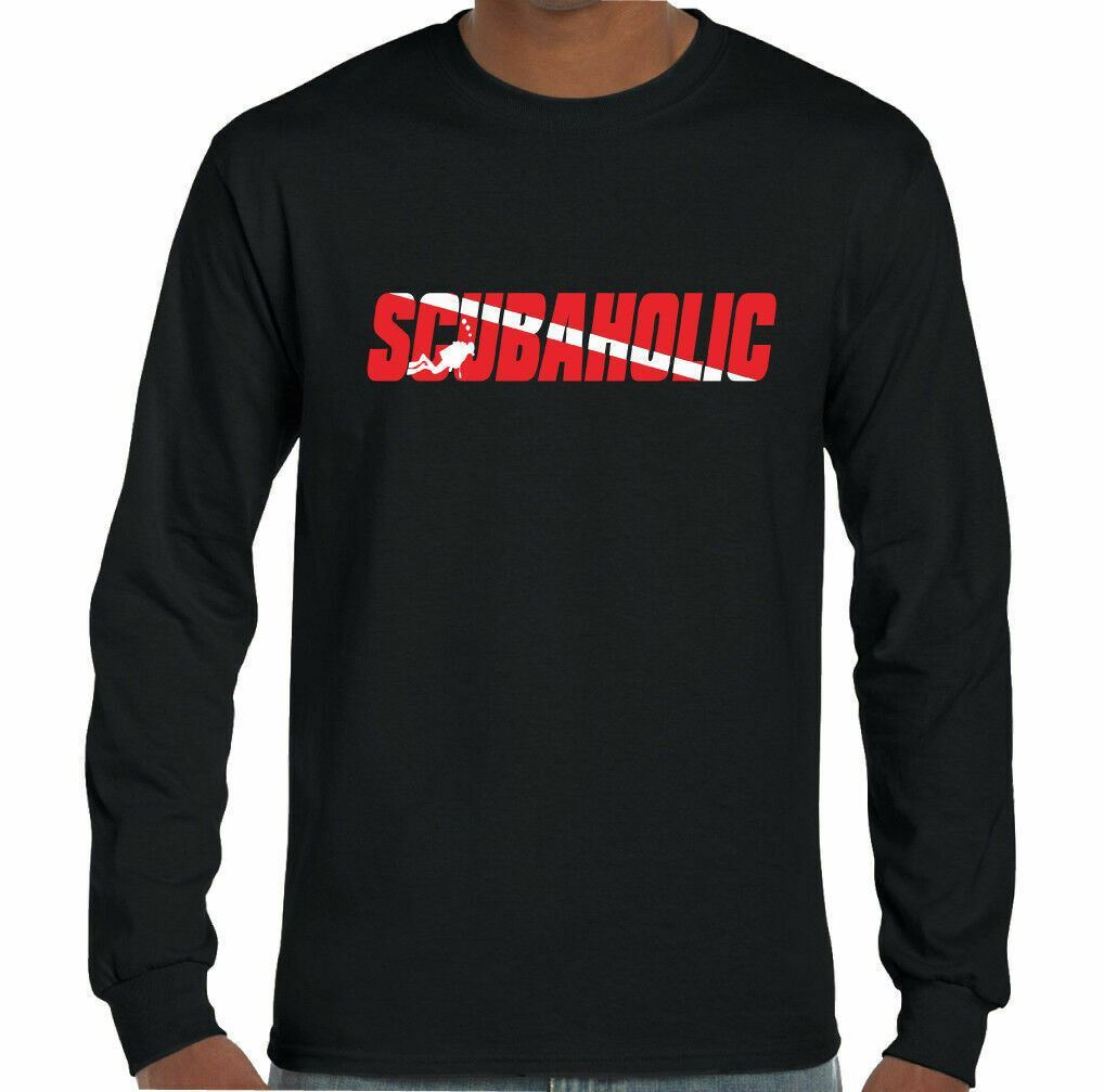 Camiseta Divertida De Buceo Para Hombre Scubaholic Equipo De Buceo Aletas