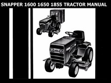 SNAPPER 1600 1650 1855 SERVICE MANUAL for Tractor Workshop & Hydrostatic Repair