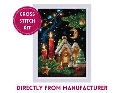 RIOLIS Gezähltes Kreuzstich-Set 2165 Lebkuchenmärchen - Winter Weihnachtsstim...
