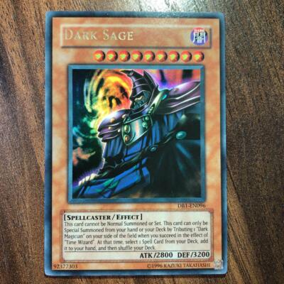 Super Rare Yu-Gi-Oh Dark Sage Great In Black Db1-En09 | eBay