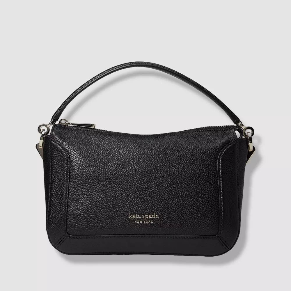 Kate spade black pebbled leather best sale purse