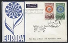 1964 Ireland Europa First Day Cover - Scott #196-197 - 8p and 1sh5p
