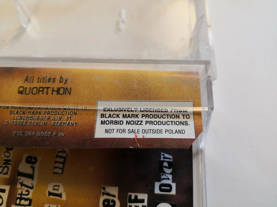 Quorthon - Album Cassette MC Bathory Black Sabbath Soundgarden Alice in Chains - Image 3 of 4