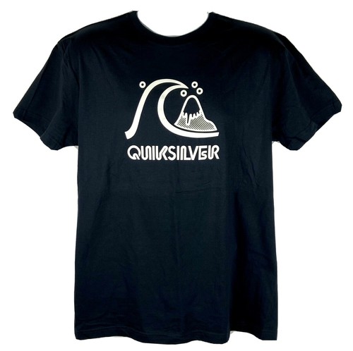 Quiksilver Men's T Shirt Size L Blue Logo Short Sleeves Graphic