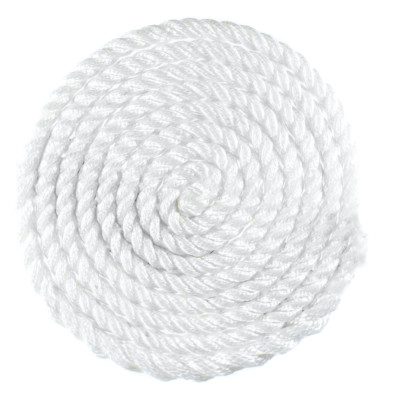 Golberg White Twisted Nylon Rope - Premium USA Made Cord - Many Sizes & Lengths