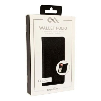 Case-Mate Wallet Folio Genuine Leather Case for Google Pixel 3 XL - Black