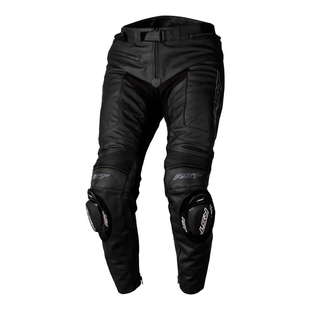 RST S1 CE AAA Leather Motorcycle Motorbike Trousers Jeans - Black 