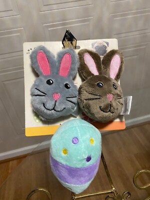 AFP All for Paws Dog Toys Plush Gray Bunny Squeaker Crinkle Ears Lot of 3  Small | eBay